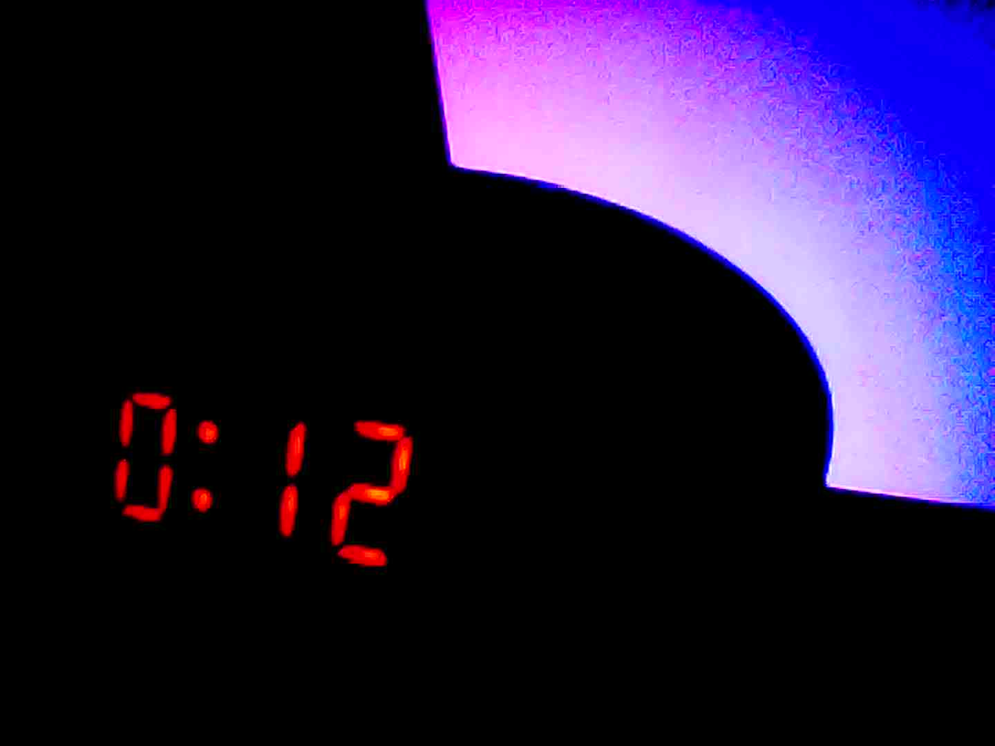 Circuit-bent photo of an alarm clock
