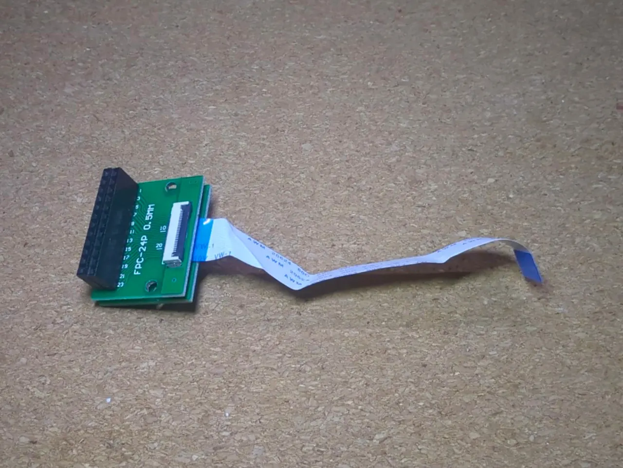 Photo of the patchboard, top-down view